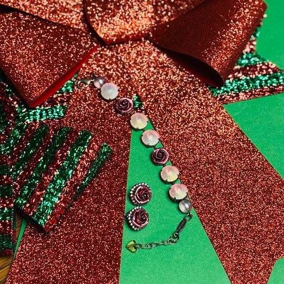 Sabika Glowing Vienna Rose Bracelet & Grace Studs - Picture 3 of 7